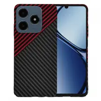 Husa pentru Realme C63 / C61, Techsuit, Carbonite FiberShell, Neagra Rosie