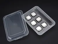 Set de 6 cuburi de gheață și un clește Morello - Oţel inoxidabil