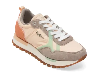 Pantofi sport PEPE JEANS multicolor, LS40026, din material textil si piele naturala