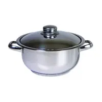 Oala Inox cu Capac, Capacitate 6 l, Diametru 24 cm, Argintiu