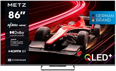 Smart TV METZ - 86MQE8000Z, 86'', QLED, 4K, 144Hz, negru