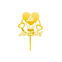 Cake Topper tort La Mulți Ani balon cu inimioare