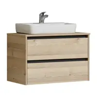Blat sub chiuvetă în culoare naturală cu aspect de lemn de pin Quickset 393 – Pelipal
