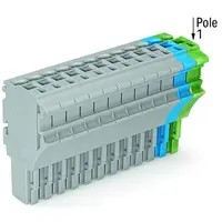 1-conductor female plug; 2.5 mm²; 14-pole; 2,50 mm²; gray, blue, green-yellow