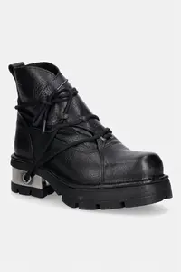 New Rock botine pentru femei din piele CRUST BUFALO NATURAL PLANING M3