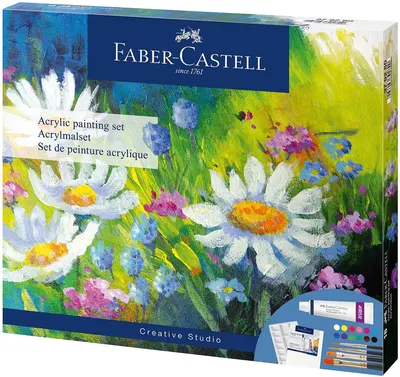 Vopsele acrilice Faber-Castell Creative Studio - 18 buc