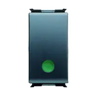 Intrerupator cu revenire 1P 250V ac - 10A AUXILIARES CONTACT NC - START - GREEN - 1 modul - PLAYBUS