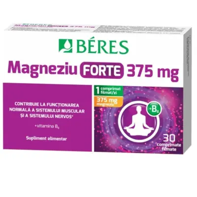 Magneziu Forte + B6, Beres Pharmaceuticals | 30 comprimate