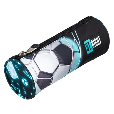 Penar neechipat cu 1 fermoar, St Majewski, St.Right Neon Football, cilindric, Negru