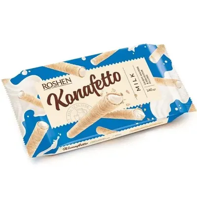 Napolitane Konafetto Roshen cu crema de lapte, 140g Engros