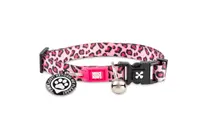 Zgarda inteligentă pentru pisici cu încuietoare de siguranță și sistem QR pentru localizare Max & Molly Smart ID, Leopard Pink