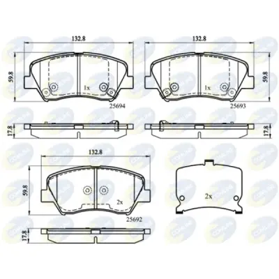 Set placute frana, frana disc COMLINE CBP32152