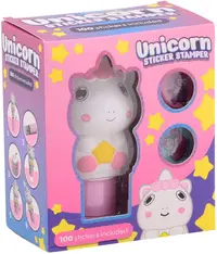 Ștampilă autocolantă Johntoy - Unicorn, 100 autocolante