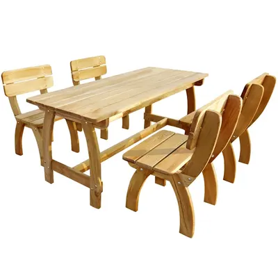 vidaXL Set mobilier de exterior, 5 piese, lemn de pin tratat