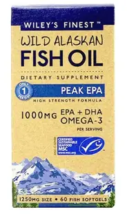 Ulei de pește Omega-3 EPA, 60 capsule, Wiley's Finest