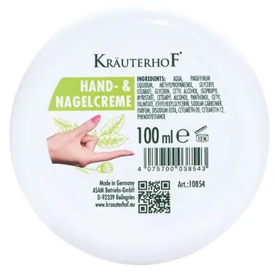 Krauterhof Cremă pentru mâini și unghii, 100 ml