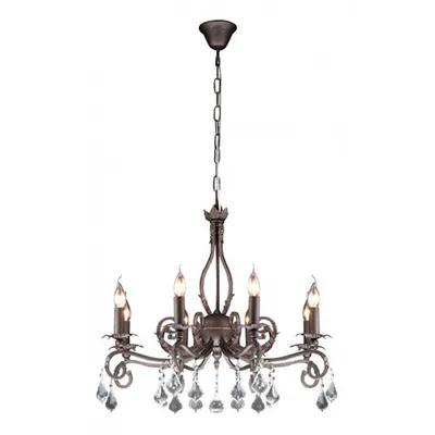 Candelabru House Templiers,8 x E14, 230V, D.69cm,H.58 cm,Maro inchis
