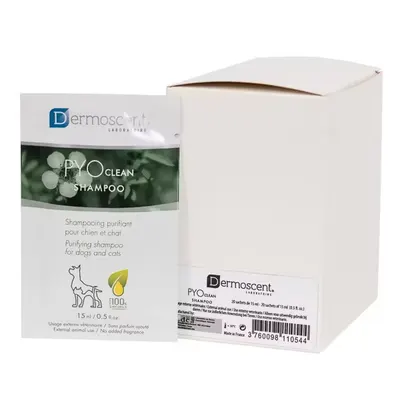 Refill Dermoscent Pyoclean Shampoo for Dogs and Cats, 15 ml x 20