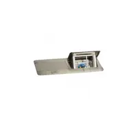 Doza pardoseala tip POP-UP - 2 x 3 module - brushed stainless steel finish
