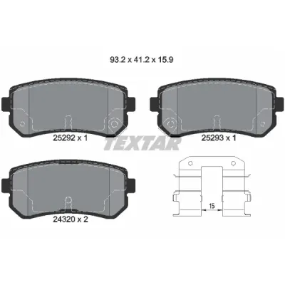 Set placute frana, frana disc TEXTAR 2529201