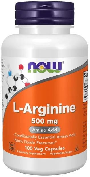L-Arginine, 500 mg, 100 capsule, Now