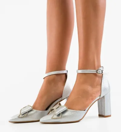 Pantofi dama Kate Argintii