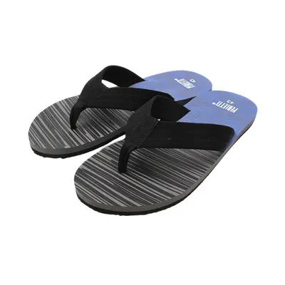 Șlapi flip-flop bărbați, Perletti, negru cu albastru, 43 EU