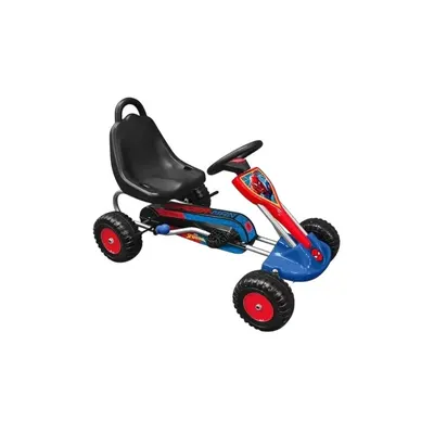 Kart cu pedale, Stamp, Spiderman, Ergonomic, Scaun ajustabil, 5-8 ani, Albastru