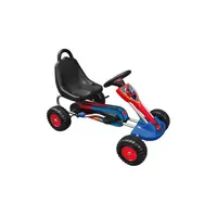 Kart cu pedale, Stamp, Spiderman, Ergonomic, Scaun ajustabil, 5-8 ani, Albastru