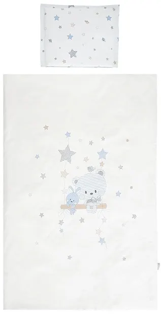 Set dormitor cu 5 piese Lorelli - Cosy, Bear With Swing, albastru