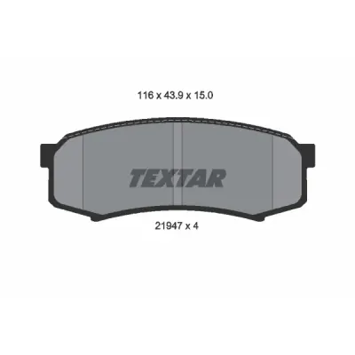 Set placute frana, frana disc TEXTAR 2194701