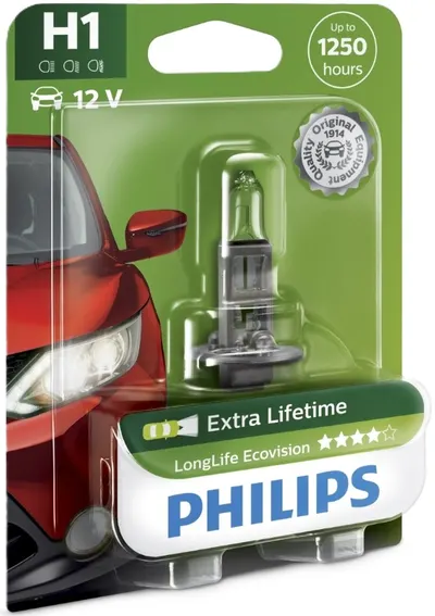 Bec auto Philips - LLECO, H1, 12V, 55W, P14.5s