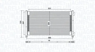 Radiator AC condensator potrivit FIAT PUNTO 1.2 09.99-12.10