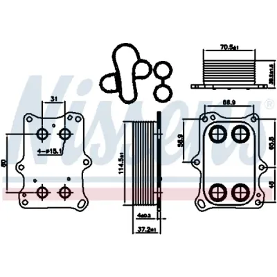 Radiator ulei, ulei motor NISSENS 90969
