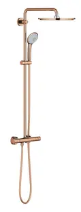 Sistem de dus Grohe Euphoria 310 26075DA0, 1/2 inch, aparent, termostat, 310 mm, anti-oparire, 3 functii, pivotant, furtun 1.75 m, anti-calcar, lucios, Warm sunset