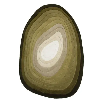 Covor verde țesut manual din lână 200x290 cm Puddle Ombre – Flair Rugs