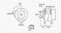 Alternator (14v, 150a) Potrivit Volvo C30, S80 Ii, V40, V50; Ford B-Max, C-Max Ii, Ecosport, Fiesta Vi, Focus Iii, Focus Iii Kombi, Galaxy Ii, Grand C-Max, Mondeo Iv, Mondeo V 1.4d-2.0d 05.06-