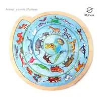 Puzzle rotund Cercul animalelor