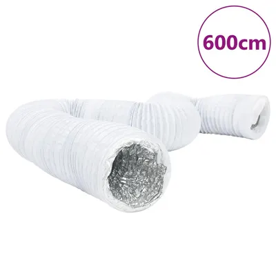 vidaXL Conductă de ventilație, 6 m, Ø10 cm, aluminiu și PVC