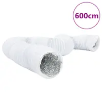 vidaXL Conductă de ventilație, 6 m, Ø10 cm, aluminiu și PVC