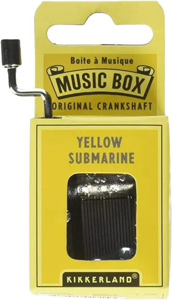 Cutiuță muzicală cu manivelă Kikkerland - Yellow Submarine