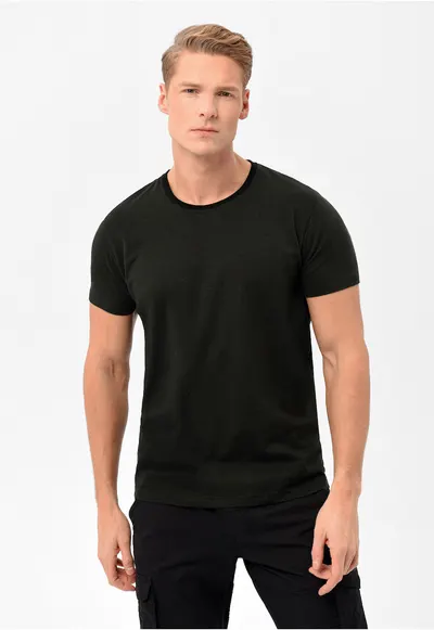 Tricou T-Cas pentru barbati - verde inchis