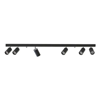 Plafoniera living, 6 LED-uri 35W, GU10, lungime 1200, negru mat