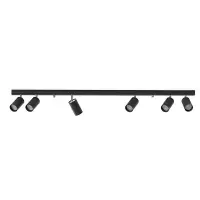 Plafoniera living, 6 LED-uri 35W, GU10, lungime 1200, negru mat