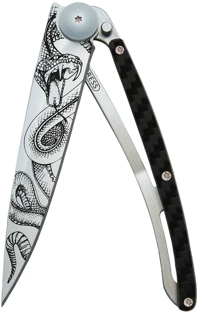 Cuțit de buzunar Deejo Carbon Fiber - Snake, 37 g