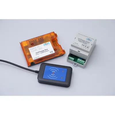 i-CHARGE pack with OCPP 1.5/GSM-modem, RFID-reader and EVCC