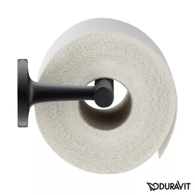 Suport hartie igienica Duravit Starck T 0099374600, montare pe perete, metal, Negru mat