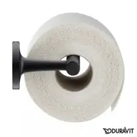 Suport hartie igienica Duravit Starck T 0099374600, montare pe perete, metal, Negru mat