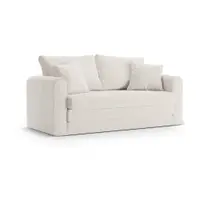 Canapea albă extensibilă 158 cm Lido – Micadoni