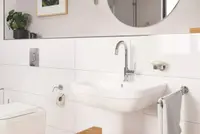 Suport prosop Grohe Start 41183000, pe perete, 440 mm, dubla, pivotanta, metal, Crom